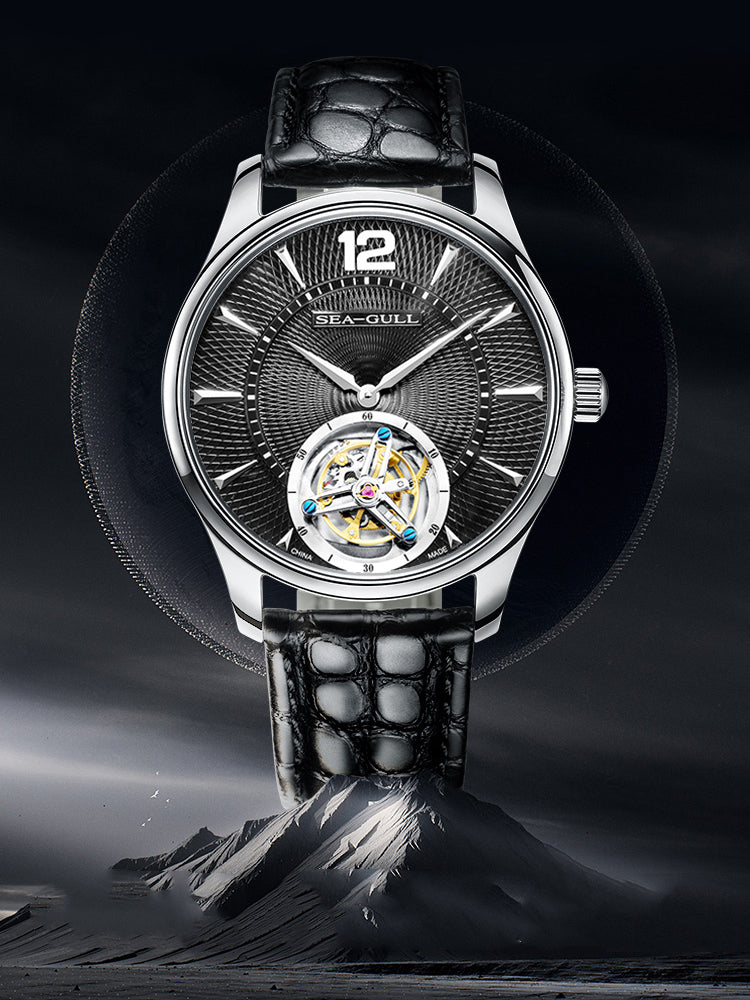 Seagull Watch | Leisure Series Ceramic Patterned Dial Tourbillon Watch 41mm
