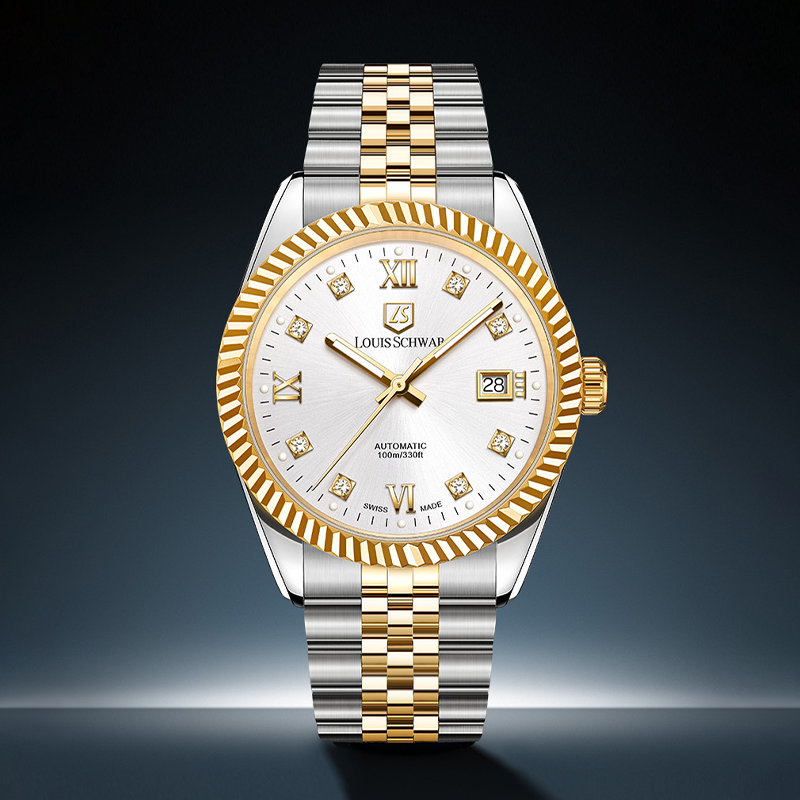 45° Le Mirage Series|Snowflake White Two-Tone Gold