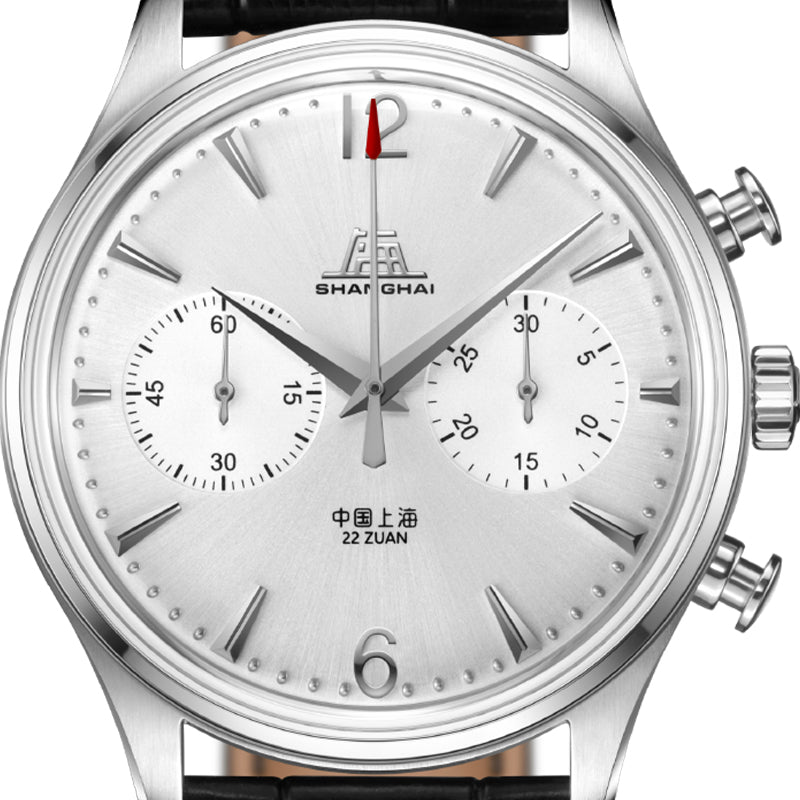 Shanghai Pioneer 39mm Watch - Chronograph Silver (Special Edition)