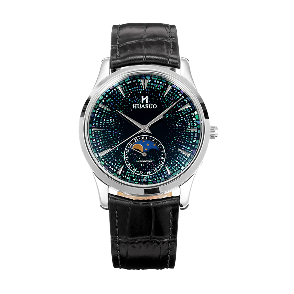 HUASUO Lacquer Moon Phase Watch