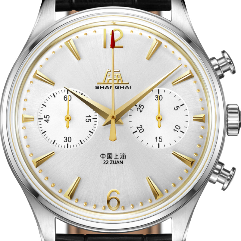 Shanghai Pioneer 39mm Watch - Chronograph Golden (Special Edition)