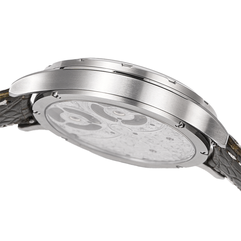 HUASUO Luxury Double Tourbillon Natural Jadeite Dial Watch