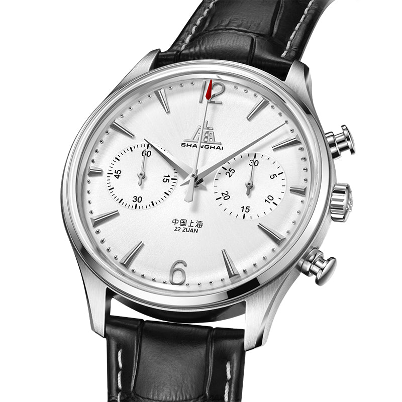 Shanghai Pioneer 39mm Watch - Chronograph Silver (Special Edition)