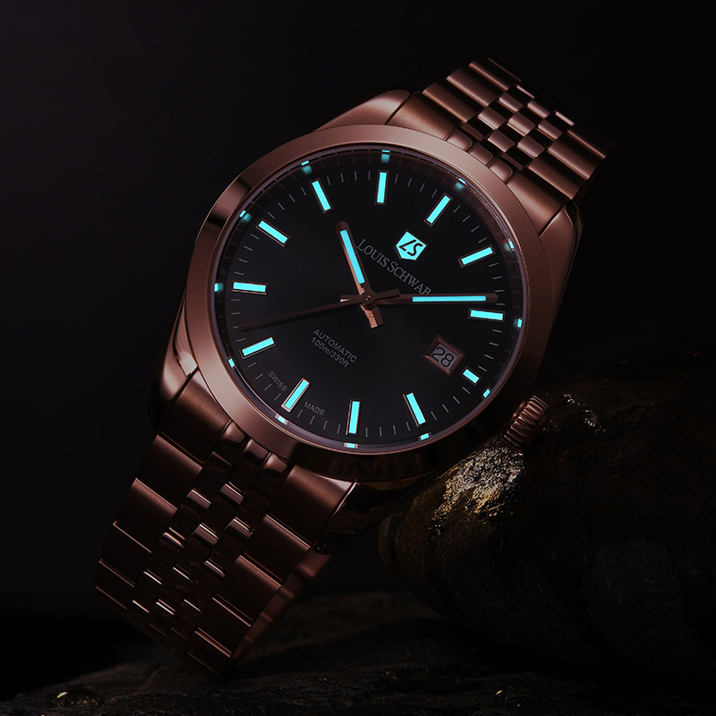 LEVTOI Series|Ink Black Rose-Gold Tone