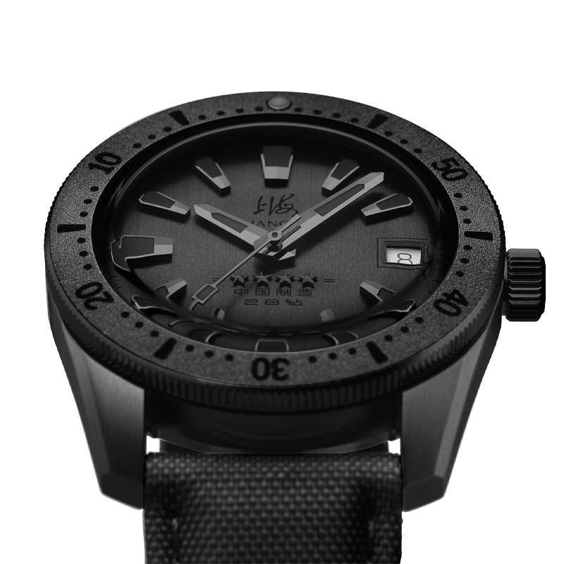 Shanghai 114 Military 39mm Dive Watch - Matte Black