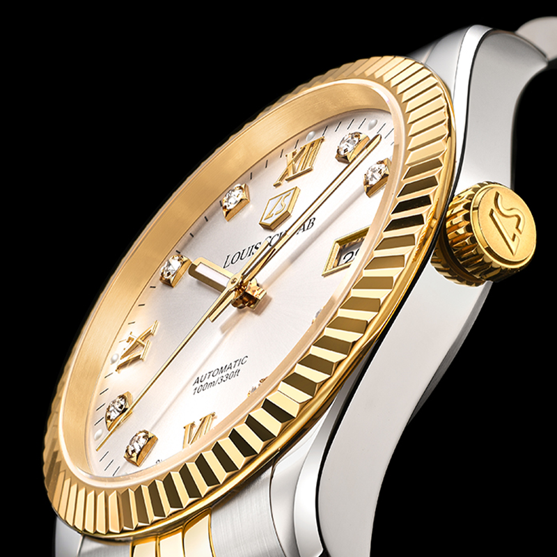 45° Le Mirage Series|Snowflake White Two-Tone Gold
