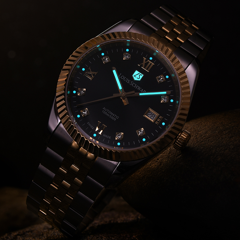 45° Le Mirage Series|Ink Black Two-Tone Gold