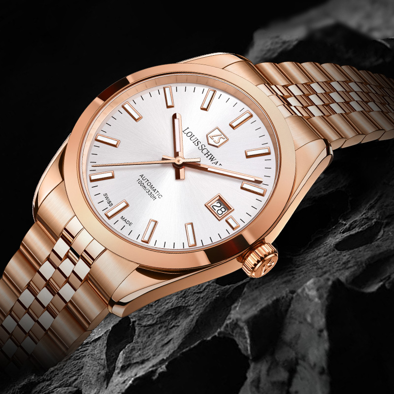 LEVTOI Series|Snowflake White Rose-Gold Tone