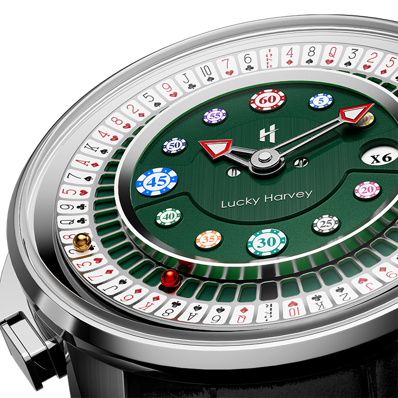 Lucky Harvey Casino Series Poker Roulette Automatic Watch
