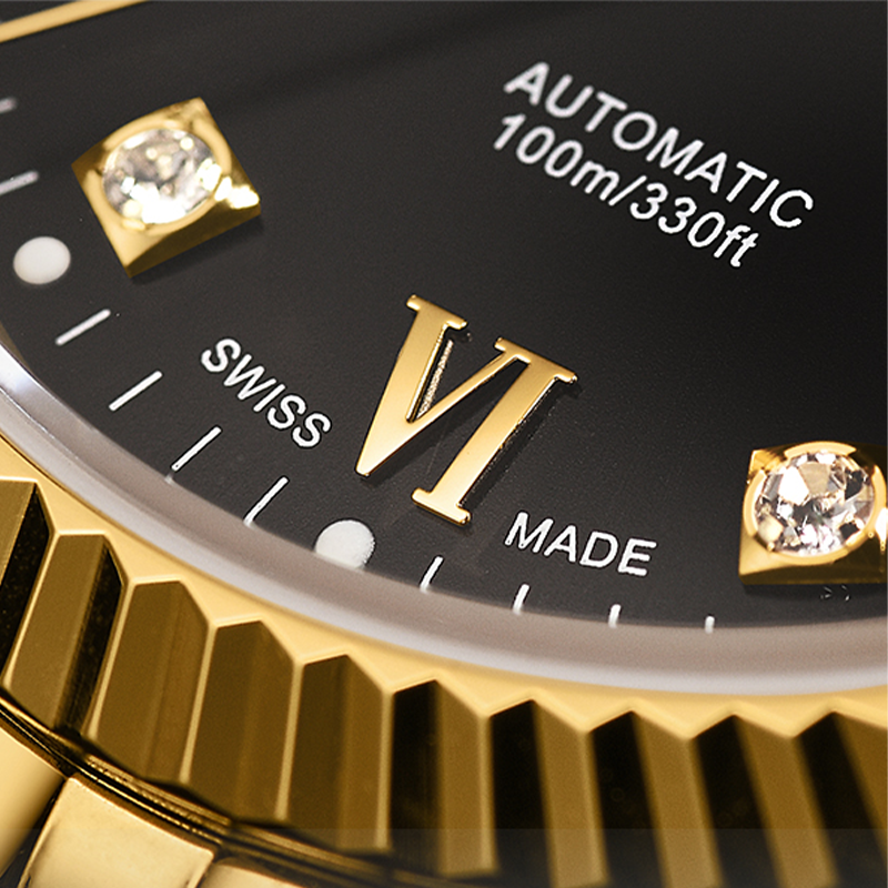 45° Le Mirage Series|Ink Black Two-Tone Gold