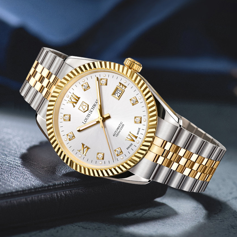 45° Le Mirage Series|Snowflake White Two-Tone Gold