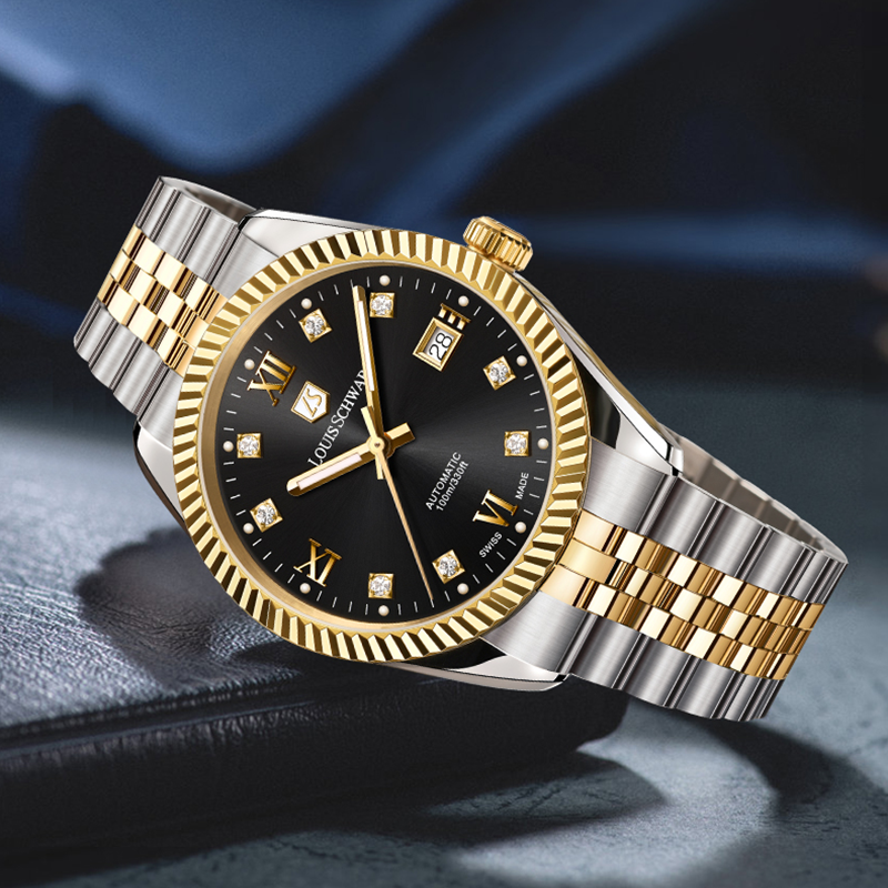 45° Le Mirage Series|Ink Black Two-Tone Gold