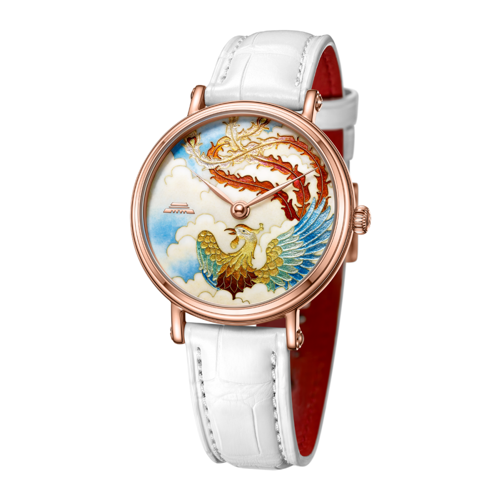 Beijing Enamel Dragon and Phoenix Watch 40mm