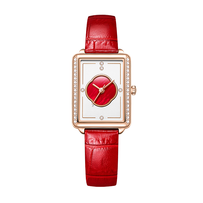 Beijing Chinese Courtyard Pattern Rectangular Quartz Watch