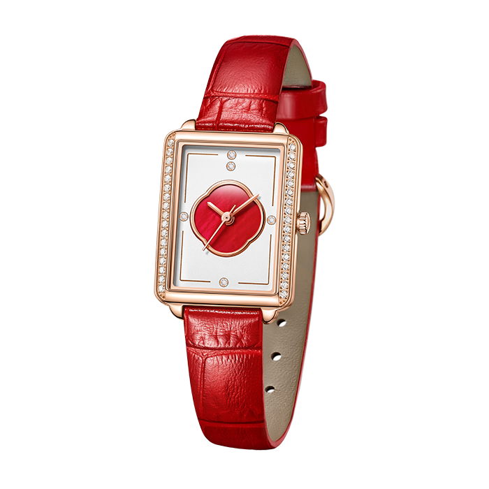 Beijing Chinese Courtyard Pattern Rectangular Quartz Watch