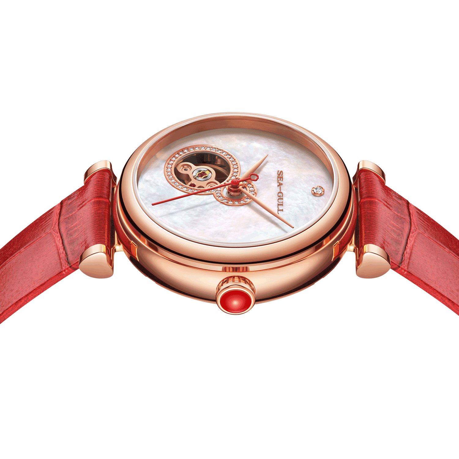 Seagull Watch | Heartfelt Lucky Gourd Rose Gold Case Watch 34.5mm