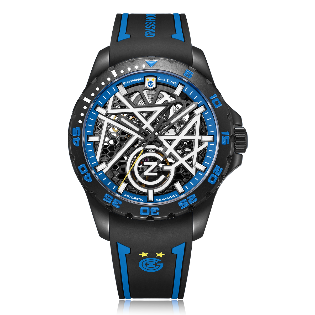 Football Co-branded Swiss Grasshopper Club Zurich Skeleton Watch