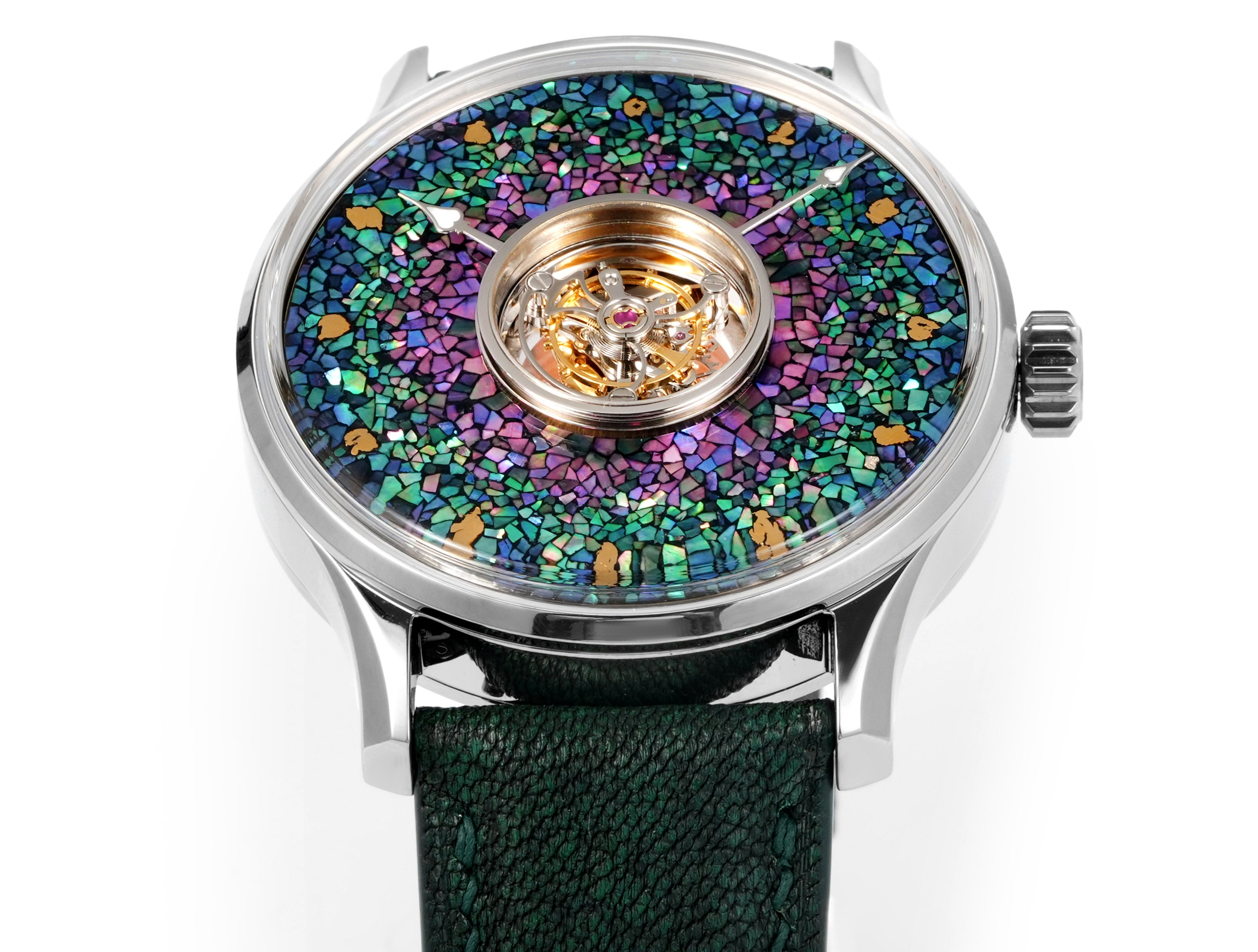 HUASUO Lacquer Whisper Central Tourbillon Titanium Watch