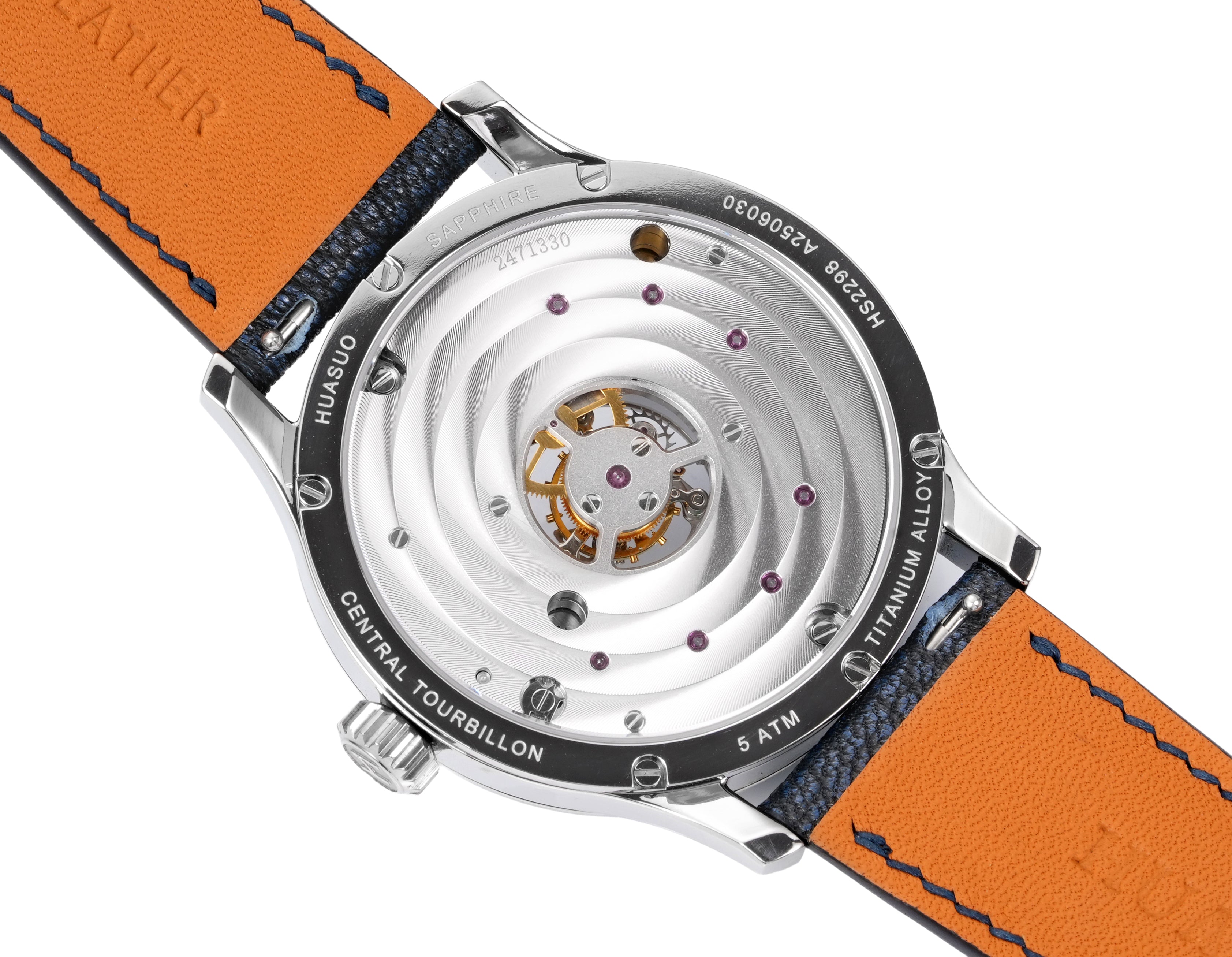 HUASUO Lacquer Whisper Central Tourbillon Titanium Watch