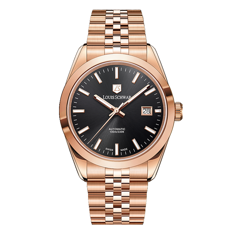 LEVTOI Series|Ink Black Rose-Gold Tone