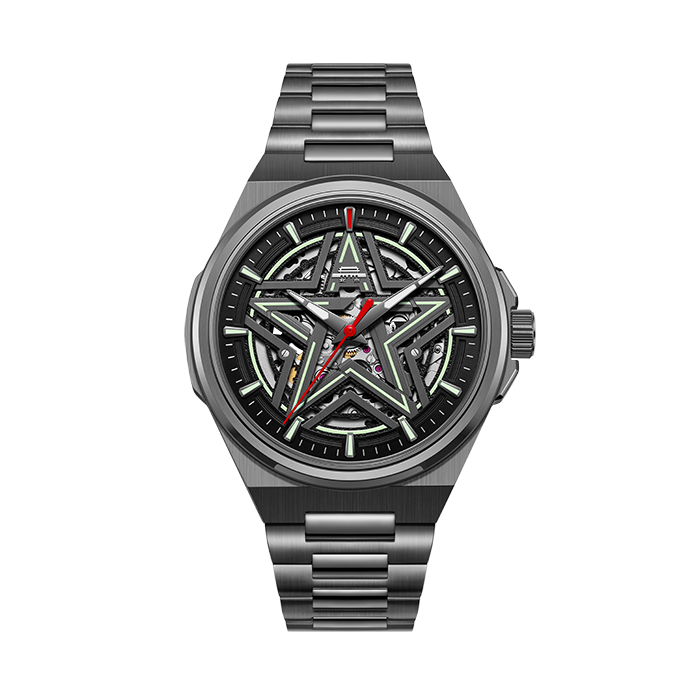 Beijing Five-Star Skeleton Mechanical Watch 42mm