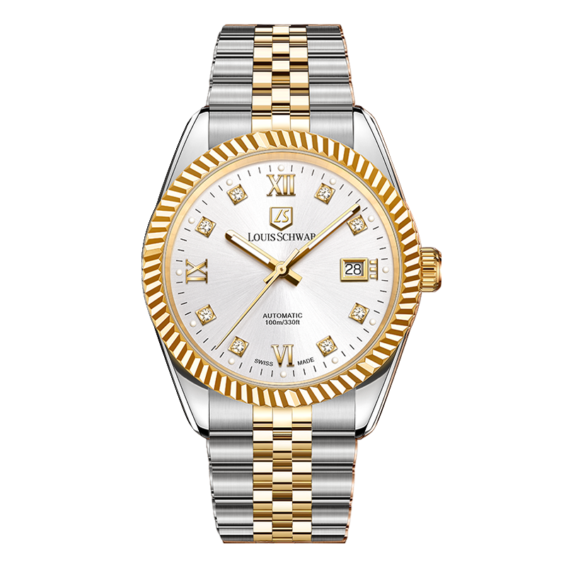 45° Le Mirage Series|Snowflake White Two-Tone Gold