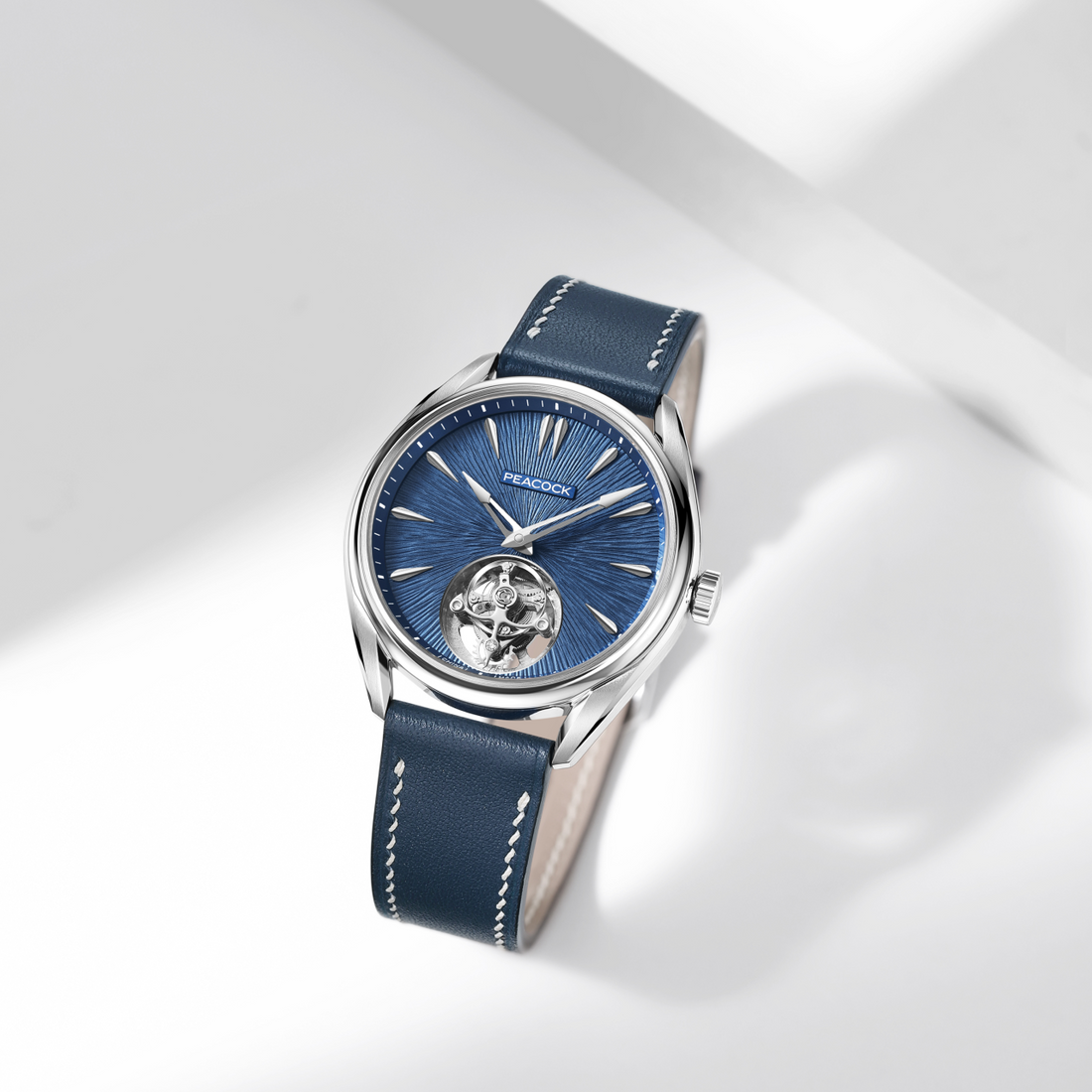 Peacock Divine Craft Hand-Made Micro-Engraved Ultra-Thin Tourbillon Watch