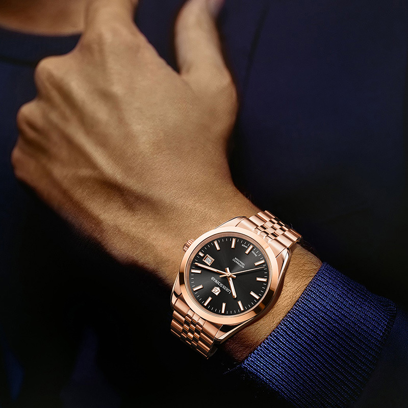 LEVTOI Series｜Ink Black Rose-Gold Tone