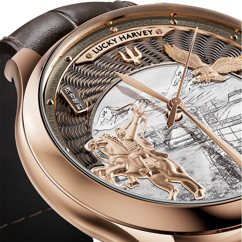 Lucky Harvey Dynasty Series Titanium Chiming Genghis Khan Automatic Watch [Limited Edition]