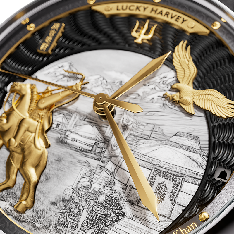 Lucky Harvey Dynasty Series Titanium Chiming Genghis Khan Automatic Watch [Limited Edition]