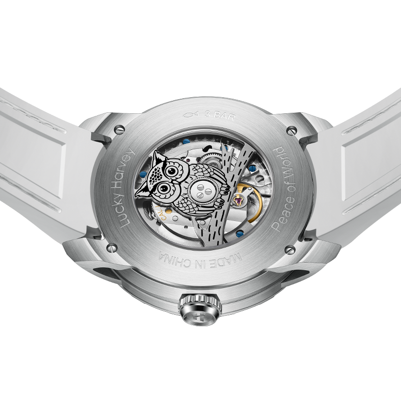 Lucky Harvey Fun Series Silver Owl Automaton Watch