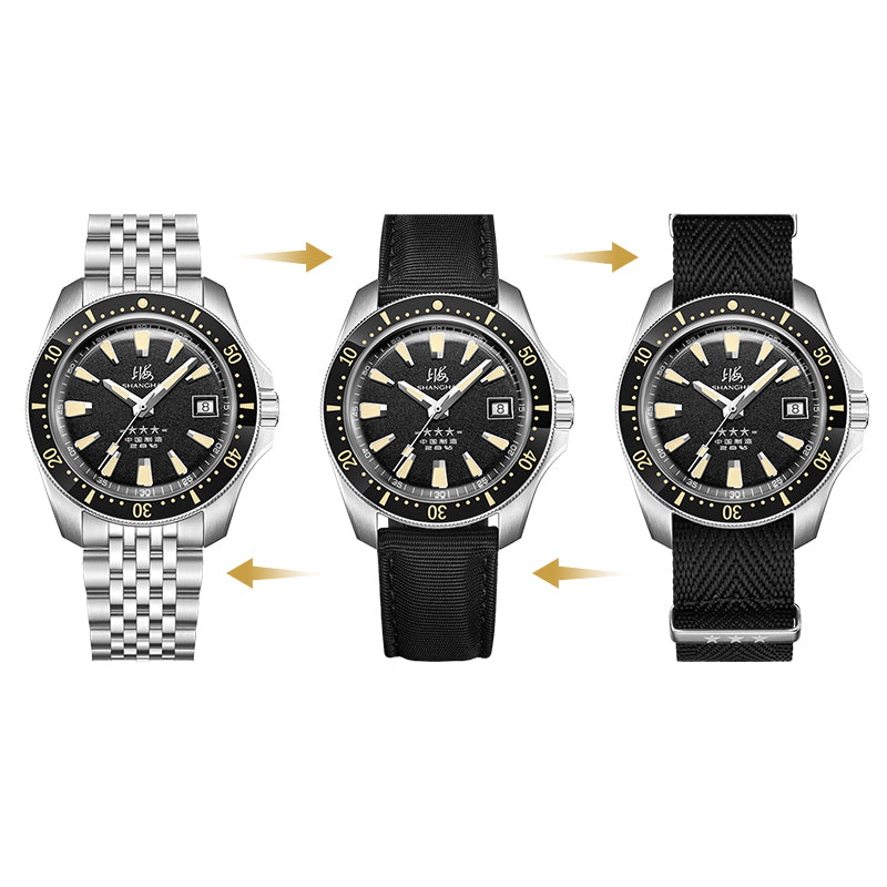 Shanghai Commander 39mm Dive Watch - Gray Dial