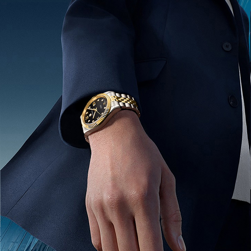 45° Le Mirage Series｜Ink Black Two-Tone Gold
