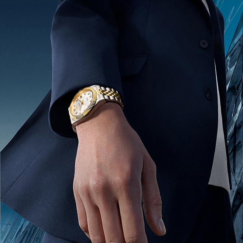 45° Le Mirage Series｜Snowflake White Two-Tone Gold