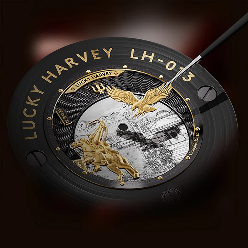 Lucky Harvey Dynasty Series Titanium Chiming Genghis Khan Automatic Watch [Limited Edition]