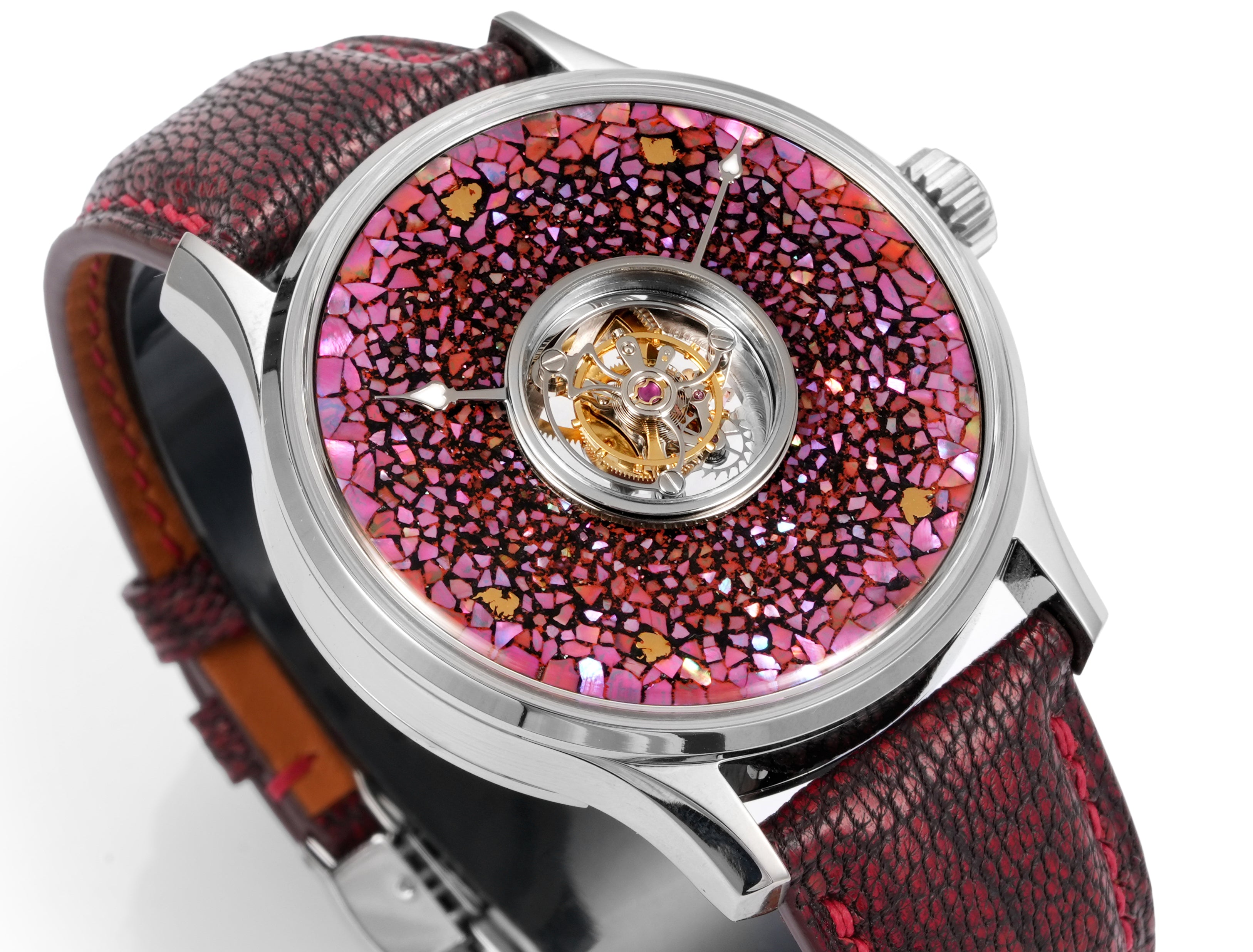 HUASUO Lacquer Whisper Central Tourbillon Titanium Watch