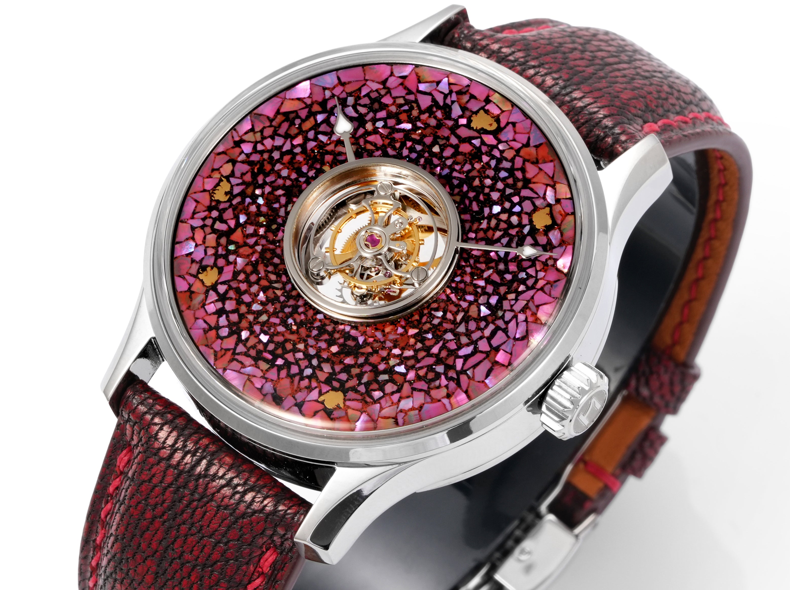 HUASUO Lacquer Whisper Central Tourbillon Titanium Watch