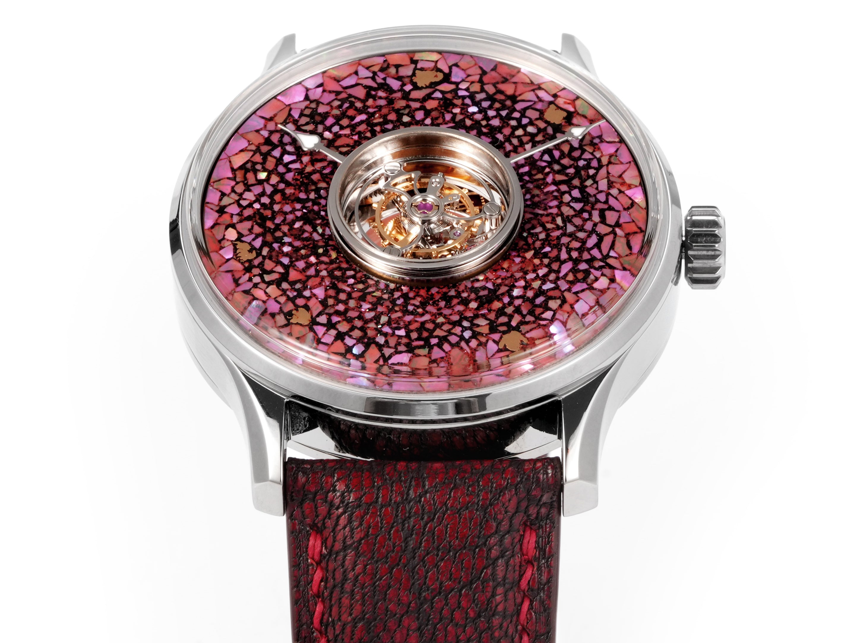HUASUO Lacquer Whisper Central Tourbillon Titanium Watch