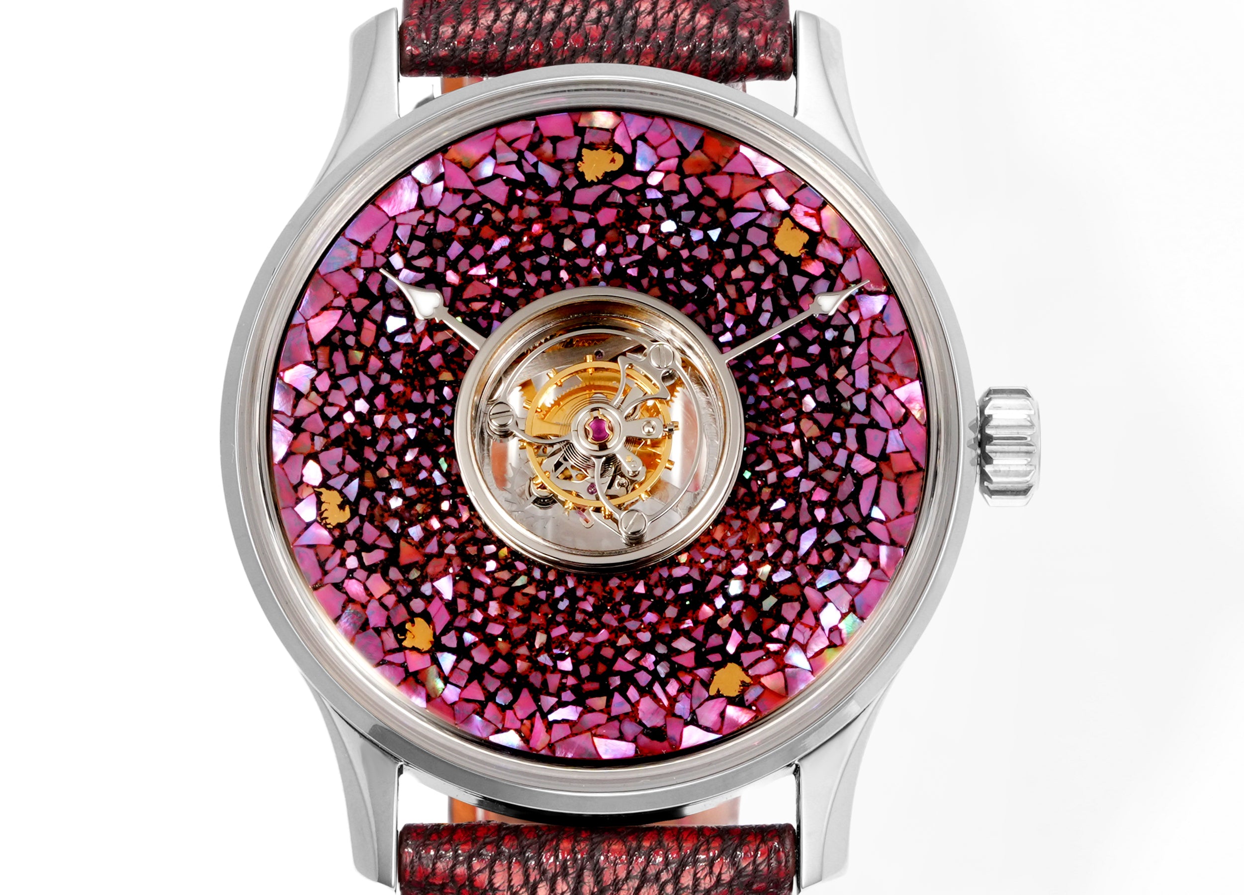 HUASUO Lacquer Whisper Central Tourbillon Titanium Watch