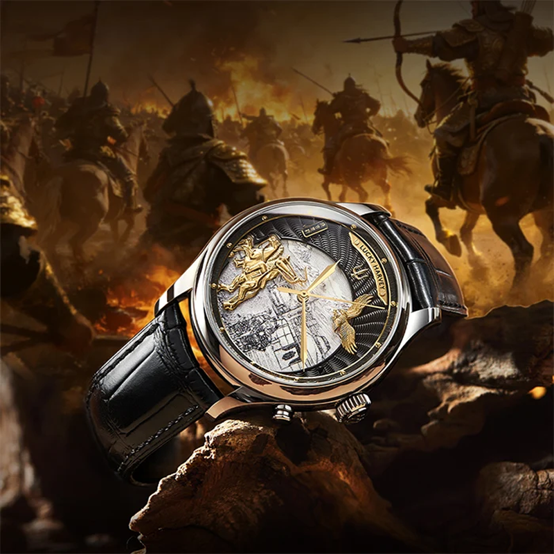 Lucky Harvey Dynasty Series Titanium Chiming Genghis Khan Automatic Watch [Limited Edition]