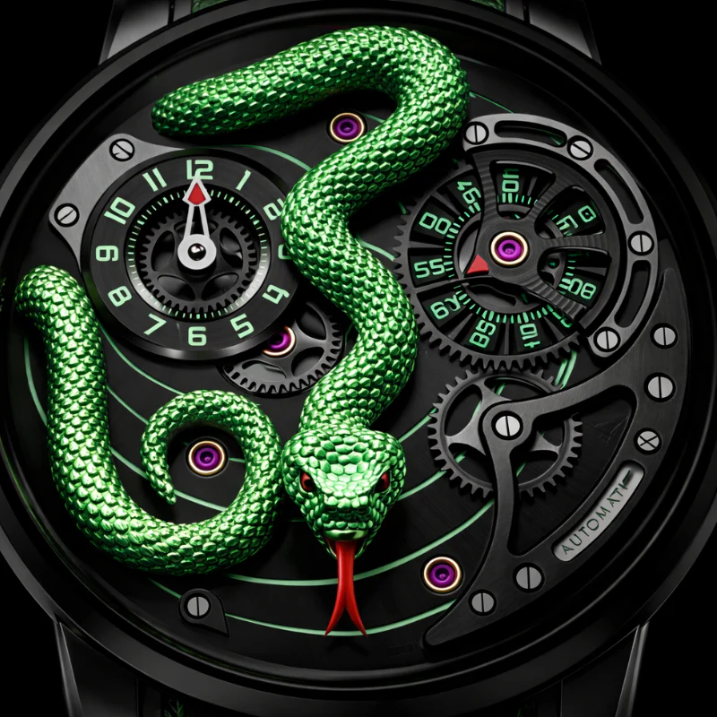 Horology Planet-lucky-harvey-craftsmanship-series-snake-watch