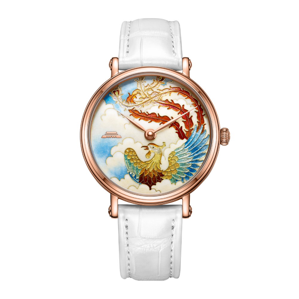 Beijing Enamel Dragon and Phoenix Watch 40mm