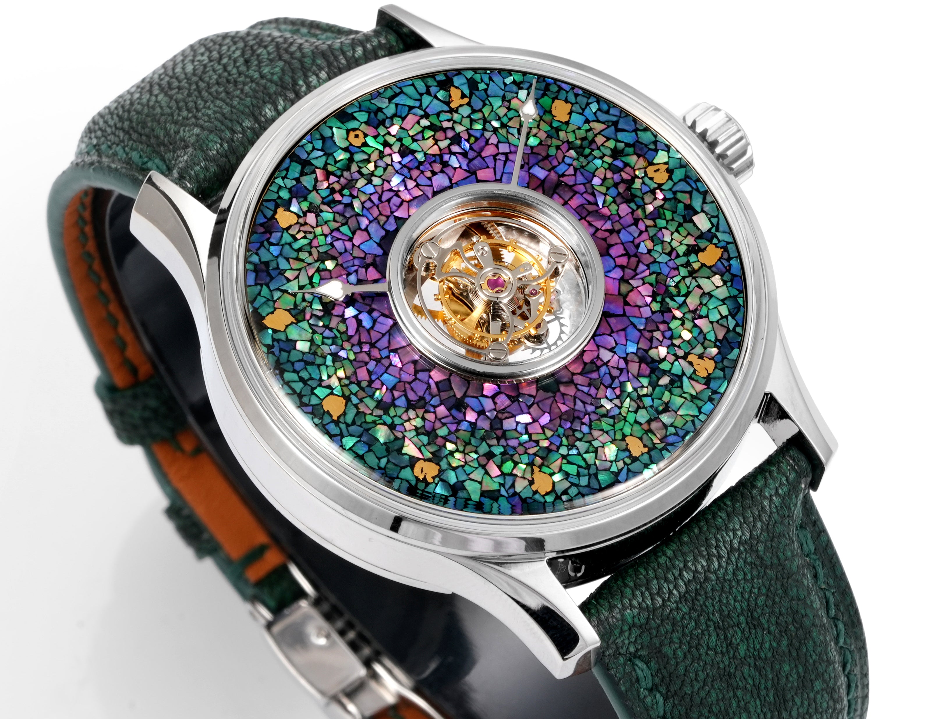 HUASUO Lacquer Whisper Central Tourbillon Titanium Watch