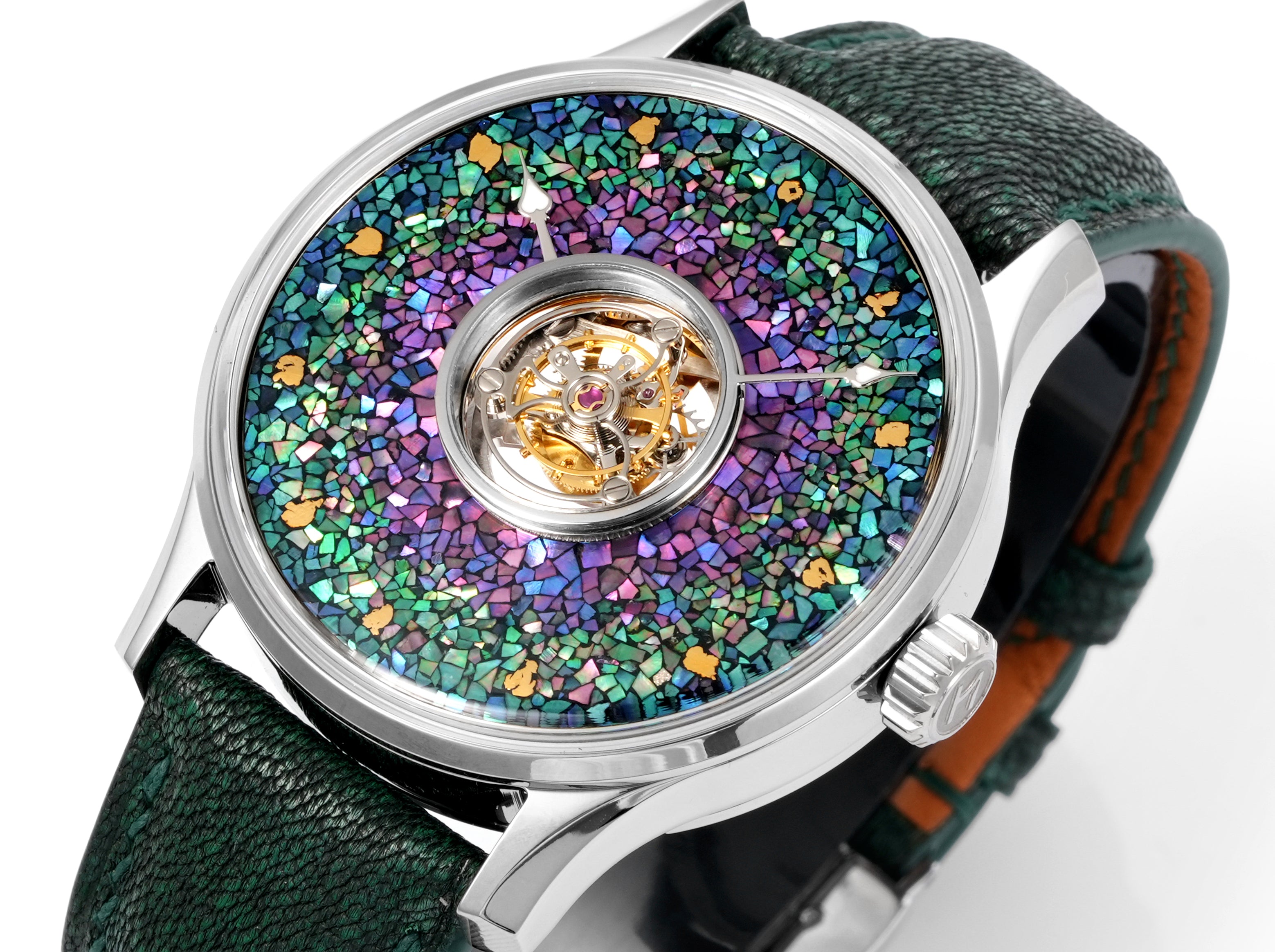 HUASUO Lacquer Whisper Central Tourbillon Titanium Watch
