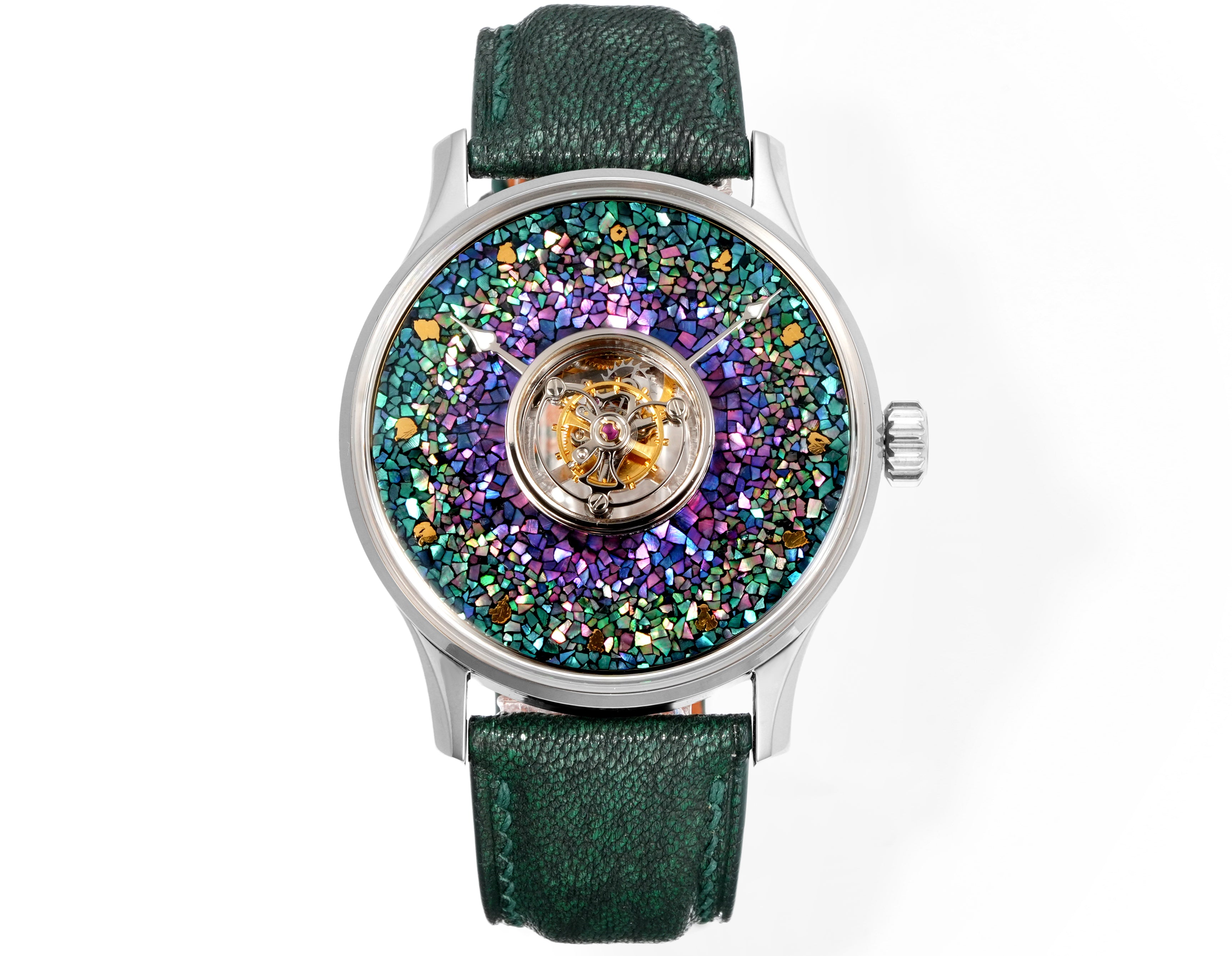HUASUO Lacquer Whisper Central Tourbillon Titanium Watch