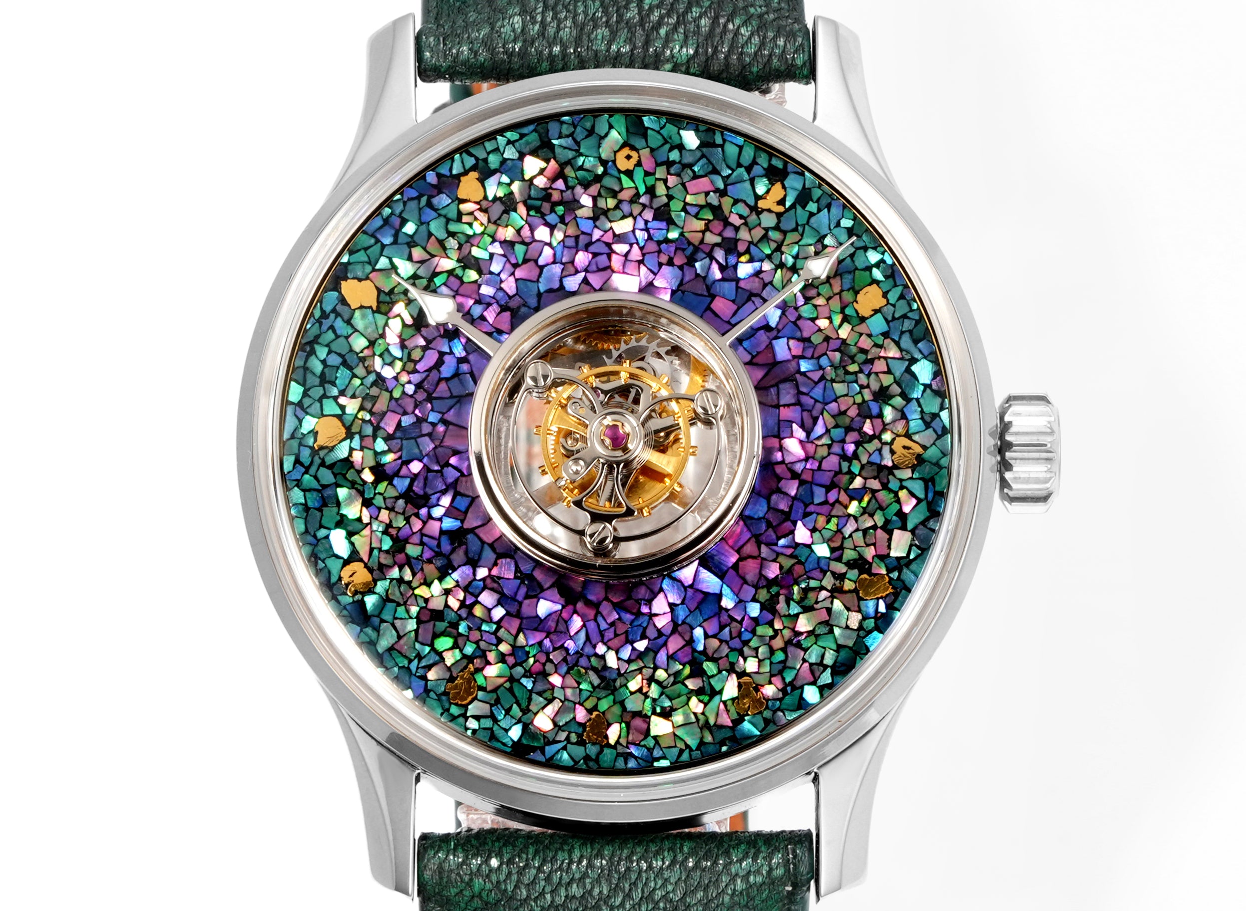 HUASUO Lacquer Whisper Central Tourbillon Titanium Watch