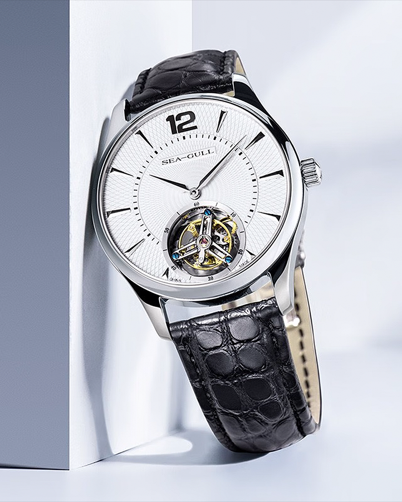 Seagull Watch | Leisure Series Ceramic Patterned Dial Tourbillon Watch 41mm