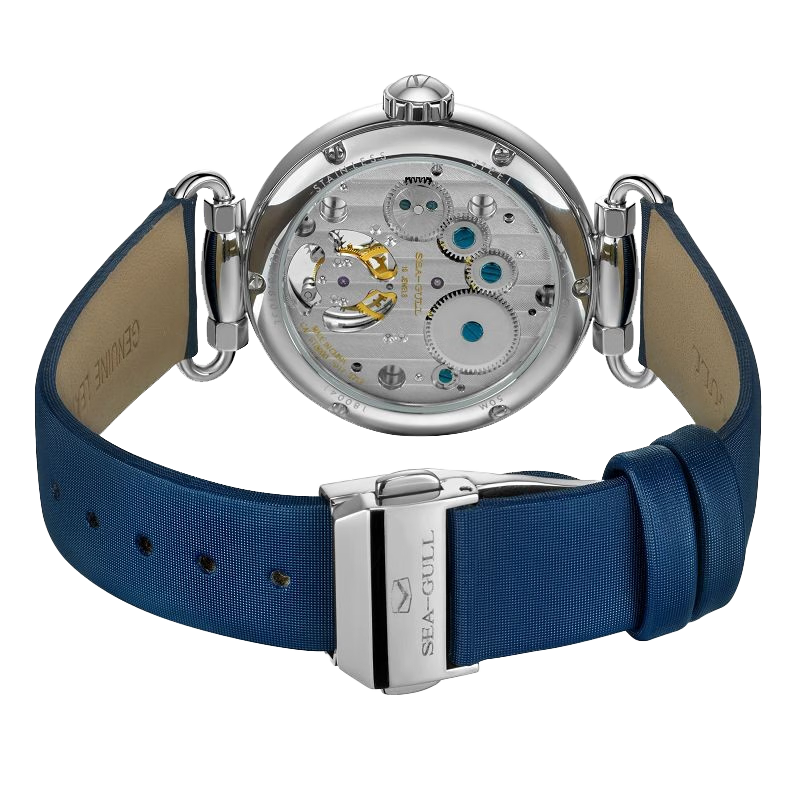 Seagull Embroidery Dial Off-center Tourbillon Watch 39mm