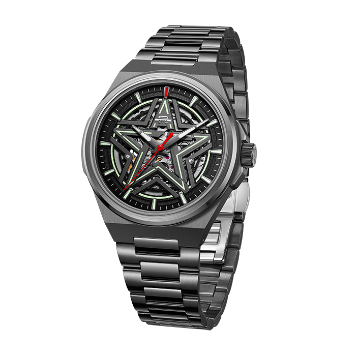 Beijing Five-Star Skeleton Mechanical Watch 42mm