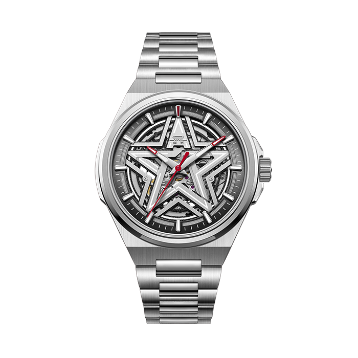 Beijing Five-Star Skeleton Mechanical Watch 42mm